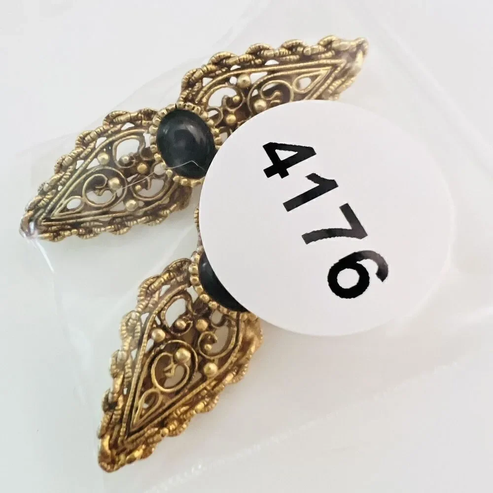 Vintage Brooch Victorian Revival Gold Tone 2